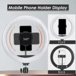 Tripod With RGB Ring Light For Phone Tripod Camera Stand Selfie Photography Light LED Lamp Color Photo Studio For YouTube Live