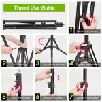 Tripod With RGB Ring Light For Phone Tripod Camera Stand Selfie Photography Light LED Lamp Color Photo Studio For YouTube Live