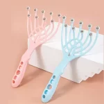 1 Pc Head Massager Scalp Neck Comb Roller Five Finger 9 Claws Steel Ball Hand Held Relax Spa Hair Care For Hair Stress Relief