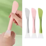 1Pcs Silicone Facial Mask Brush Soft Head with Scraper Integrated Dual-use Mud Film Brush DIY Film Adjusting Beauty Tool Beauty