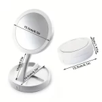 1pc Battery/USB Dual Purpose Double-Sided Mirror LED Makeup Mirror Portable Makeup Mirror Makeup Light With 10XMagnification