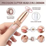 2 In 1 Electric Epilator for Women Hair Removal Shaver USB Rechargeable Bikini Painless Facial Epilator for Face Eyebrow Trimmer