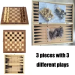 3 In 1 Board Party Table Games Dice Chess Backgammon Board Entertainment Travel Games Checkers Chess