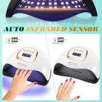 380W UV Nail Lamp 81 LEDs Nail Dryer Machine with LCD Screen Quick-drying Manicure Lamp for Curing All Nails Gel Nail Art Tools