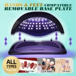 380W UV Nail Lamp 81 LEDs Nail Dryer Machine with LCD Screen Quick-drying Manicure Lamp for Curing All Nails Gel Nail Art Tools