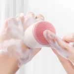 3D Double Silicone Facial Cleansing Brush Manual Massage Facial Brush Soft Bristles Exfoliator Double Sided Face Cleansing Brush