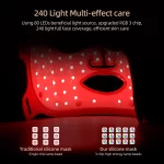 7 Colors LED Face Mask Red Light Therapy Silicone Anti Aging Advanced Photon Mask for Skin Rejuvenation Anti Acne Pore