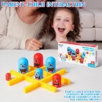 AIUAZA Fun & Educational PVC Tic-Tac-Toe Game: Engaging Cognitive Skill Booster, Perfect Family Board Game Gift for Kids 3-8 Yrs