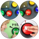 Button Sound Yes No Buttons Answer Buzzer Toy Buzzers Game Talking Party Dog Quiz Prank Funny Toys Show Recordable Wrong