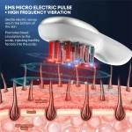 CkeyiN EMS Electric Massage Comb Vibration LED Blue Red Light Therapy Hair Massage Scalp Brush for Hair Growth Anti Hair Loss