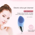 Electric Facial Cleansing Brush Silicone Sonic Face Cleaner Deep Pore Cleaning Skin Import Massager Face Cleansing Brush