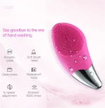 Electric Facial Cleansing Brush Silicone Sonic Face Cleaner Deep Pore Cleaning Skin Import Massager Face Cleansing Brush