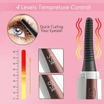 Electric Heated Eyelash Curler Natural Fake Eye Lash Beauty USB Makeup 24 Hours Long Last Eyelashes Curl Intelligent Temperature