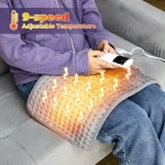 Electric Heating Pads for Back Neck Shoulder Pain Relief,Home Sofa Office Desktop Winter Warm Blanket,Auto-Off, Machine Washable