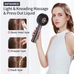 Electric Vibration Massage Comb Portable Hair Follicle Comb Scalp Oil Liquid Applicator Head Massager Hair Growth Anti Loss Care