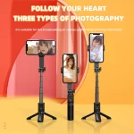 Live Broadcast Selfie Stick With Mirror Flexible Selfie Stick Monopod Remote Control For The Cellphone Selfie Stick Tripo
