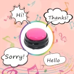 Recordable Talking Button Phonograph Answer Buzzers Voice Recording Sound Button Portable Kids Interactive Toy Noise Makers