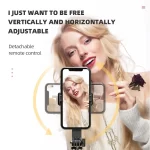 Live Broadcast Selfie Stick With Mirror Flexible Selfie Stick Monopod Remote Control For The Cellphone Selfie Stick Tripo