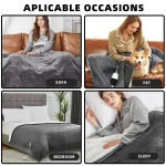 Heated Blanket-Electric Blanket,Soft Heated Throw Blanket with 6 Heating Levels & 4 Hours auto-Off,Over-Heat Protection