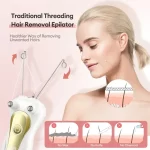 Mini Electric Hair Remover Facial Hair Removal Defeatherer Women Beauty Epilator Body Arm Cotton Thread Depilator LCD Display