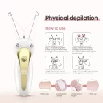 Mini Electric Hair Remover Facial Hair Removal Defeatherer Women Beauty Epilator Body Arm Cotton Thread Depilator LCD Display