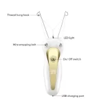 Mini Electric Hair Remover Facial Hair Removal Defeatherer Women Beauty Epilator Body Arm Cotton Thread Depilator LCD Display