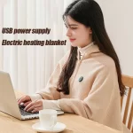 Office USB Electric Heated Blanket Wearable Power Source heating Shawl Heated Throw Blanket  Washable Warmer Blanket