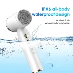 Portable 6-in-1 silicone electric Cleansing brush Facial pore cleaning and exfoliating waterproof Sonic cleansing brush