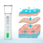 Portable Facial Steamer Nano Mist Sprayer Nebulizer Skin Test Analyzer LED Display Face Sprayer Skin Moisturizing Beauty Device