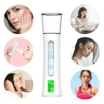 Portable Facial Steamer Nano Mist Sprayer Nebulizer Skin Test Analyzer LED Display Face Sprayer Skin Moisturizing Beauty Device