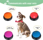 Voice Recording Button for Communication Pet Training Buzzer, 30 Second Record&Playback Dog Toy, Voice Recording Clicker