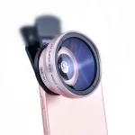 Mobile Phone Camera Lens 2 in 1 Clip-on Lens Kit 37mm 0.45X 49UV Super Wide Angle & Macro HD Lens for iPhone Android Smartphones