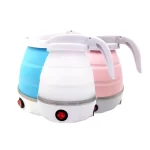 0.6L Mini Folding Kettle Portable Water Heater 600W Silicone Leakproof Electric Kettle Travel Household FoldableKitchenAppliance