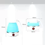 0.6L Mini Folding Kettle Portable Water Heater 600W Silicone Leakproof Electric Kettle Travel Household FoldableKitchenAppliance