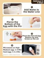 Joie Microwave Egg Boiler eggy Microwave Egg Poachers Cooker Steamer Box for Chicken and Quail Eggs Kitchen Tools Egg Tools