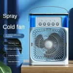 Modern portable fan LED night light humidifier USB electric fan 3 in 1 fan for room, kitchen, office home-appliance