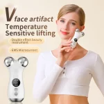 Facial Roller Massager EMS Microcurrents Face Lifting Roller Vibration Massage Skin Rejuvenation Anti-Wrinkle Beauty Care