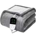 Heated Blanket-Electric Blanket,Soft Heated Throw Blanket with 6 Heating Levels & 4 Hours auto-Off,Over-Heat Protection