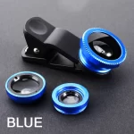 Universal 3 In 1 Fish Eye Lens Wide Angle Macro Smartphone Fisheye Lens Zoom For Iphone Samsung Xiaomi Mobile Phone Camera Lens