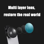 Universal HD 0.45x Super Wide Angle Lens with 12.5x Super Macro Lens for iPhone Samsung Xiaomi Smartphones Camera Phone lens Kit