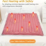 150*180cm Heated Blanket-Electric Blanket,Soft Heated Throw Blanket with 6 Heating Levels & 4 Hours auto-Off