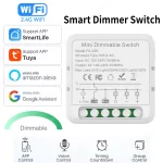 Tuya Wifi Smart Dimmer Switch Module 10A Support 2 Way Control 1/2 Gang Dimmable Compatible with Alexa Google Home Smartlife App