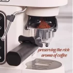 HiBREW 20 Bar Semi Automatic Espresso Coffee Maker With Grinder Bean For Cappuccino and Latte Milk Frothing System Machine H14