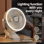 Camping Fan8000mAh Rechargeable Desktop Portable Air Circulator Wireless Ceiling Electric Fan With LED Light Clip-on Home Fan