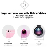 Universal HD 0.45x Super Wide Angle Lens with 12.5x Super Macro Lens for iPhone Samsung Xiaomi Smartphones Camera Phone lens Kit