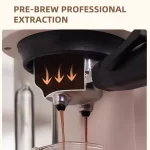 HiBREW 20 Bar Semi Automatic Espresso Coffee Maker With Grinder Bean For Cappuccino and Latte Milk Frothing System Machine H14