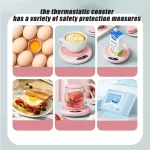 Thermostatic Heating Coaster USB Home Heat Cup Coaster 3-speed Adjustment Heating 55 Degrees Constant Electric Water Cup Warmer