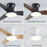 LED Ceiling Fan Light Intelligent APP Modern Simple Low Floor Strong Wind AC110/220V Remote Control Dimmable Household Fans