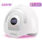 380W UV Nail Lamp 81 LEDs Nail Dryer Machine with LCD Screen Quick-drying Manicure Lamp for Curing All Nails Gel Nail Art Tools