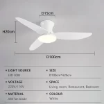 Simple LED Ceiling Fans Light Intelligent APP Strong Wind and Low Decibel Remote Control AC110/220V Household Fan Lighting